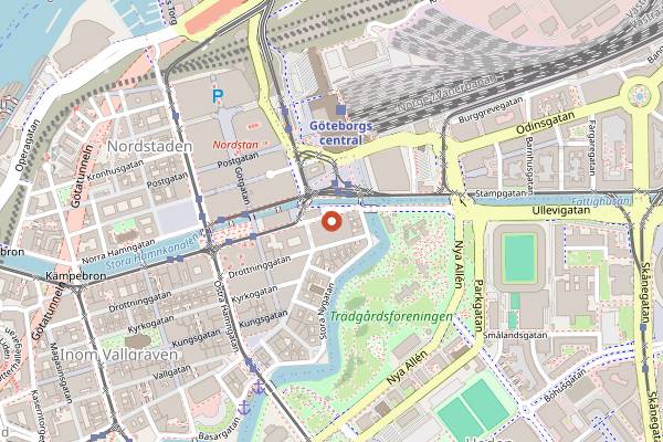 Map showing Baren pa Grand in Gothenburg
