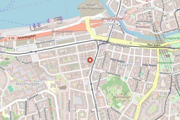 Map showing Bastard Bar in Gothenburg