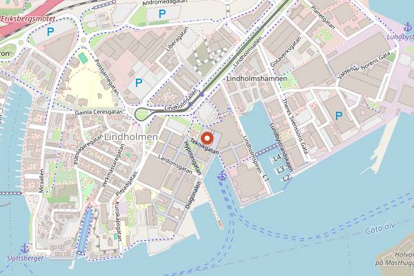 Map showing Kuggen Bar in Gothenburg