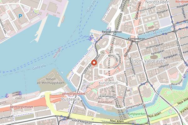 Map showing Poppels Tasting Room in Gothenburg