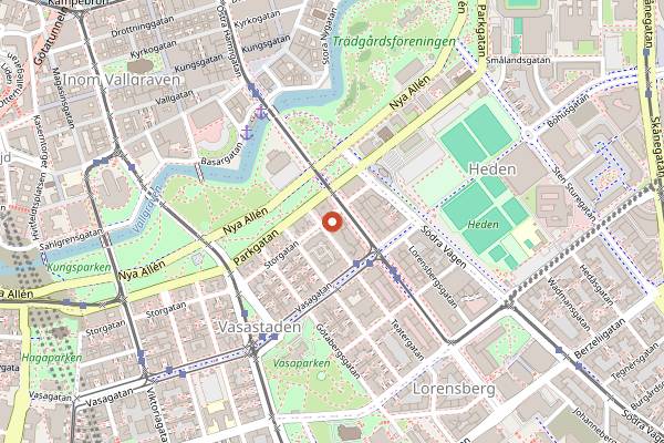 Map showing Yaki-Da in Gothenburg