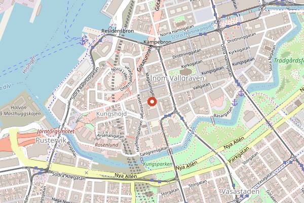 Map showing Da Matteo Vallgatan in Gothenburg