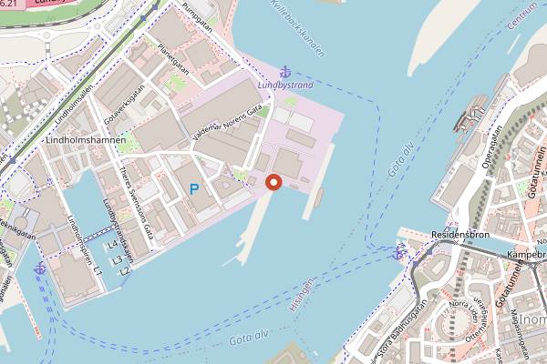 Map showing Morgon Coffee Roasters in Gothenburg