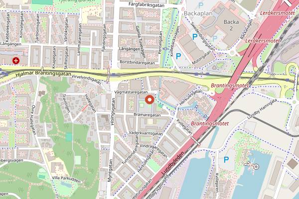Map showing Kville Torget Market in Gothenburg