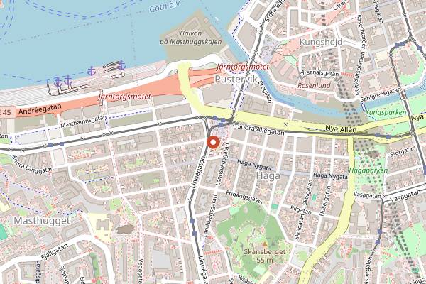 Map showing Bar Italia in Gothenburg