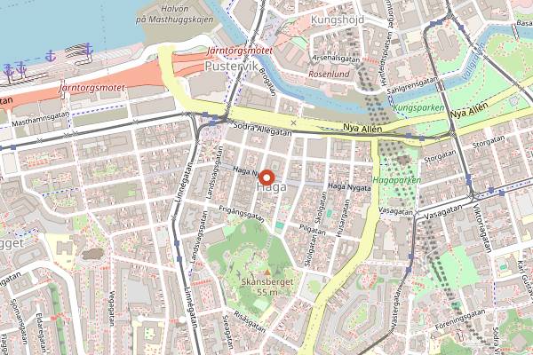 Map showing Cafe Hebbe Lelle in Gothenburg