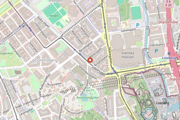 Map showing Steinbrenner och Nyberg in Gothenburg