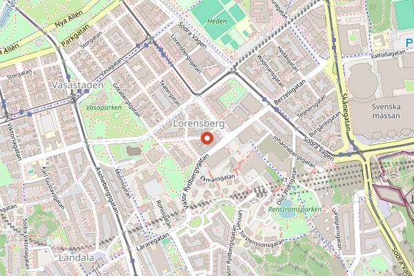 Map showing Viktors Kaffe in Gothenburg