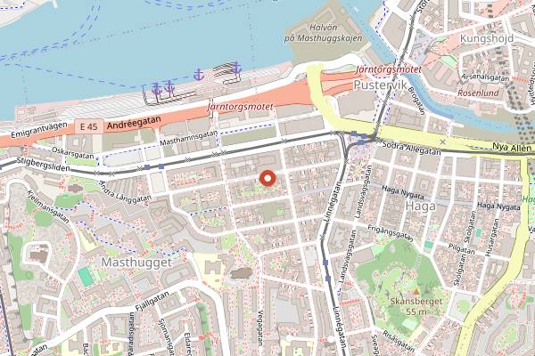 Map showing Benne Pastabar in Gothenburg
