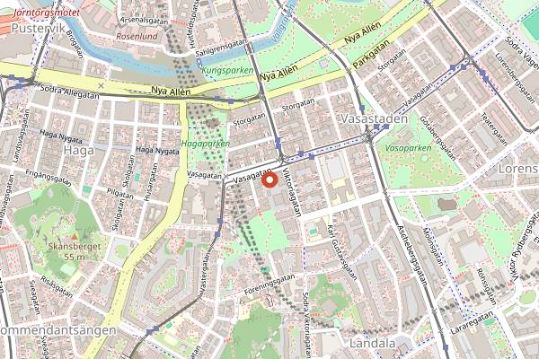 Map showing Grano in Gothenburg