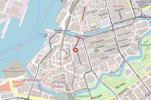 Map showing Kulting in Gothenburg