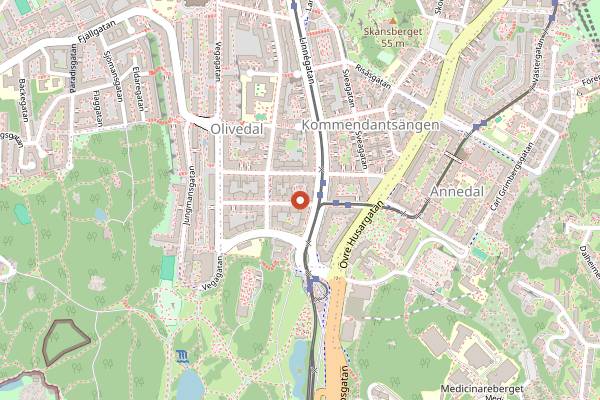 Map showing Pizzabar in Gothenburg