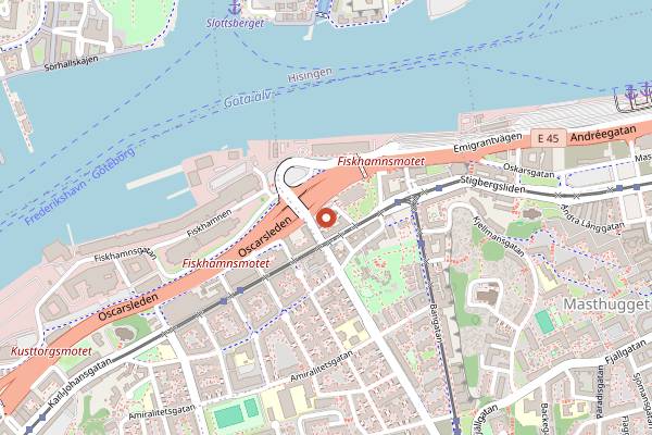 Map showing Stigbergets Shangri-La in Gothenburg