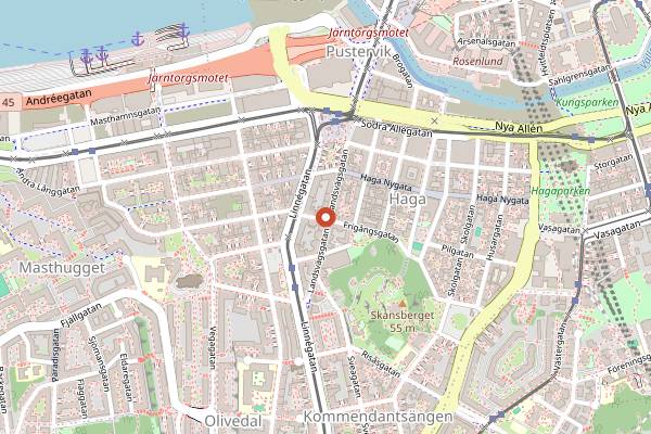 Map showing Kaffelabbet in Gothenburg