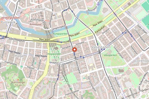 Map showing Botanica in Gothenburg