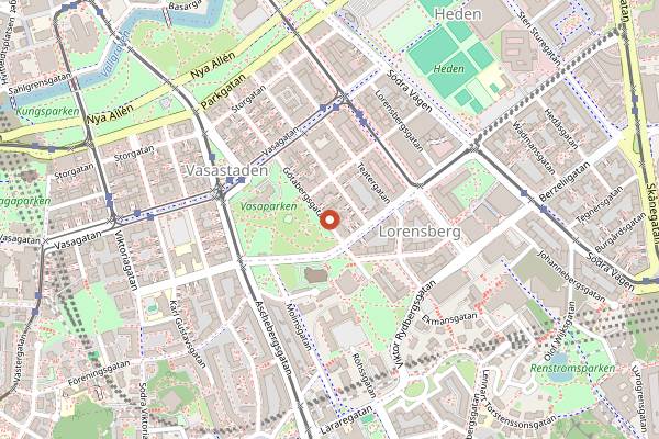 Map showing Restaurang 28+ in Gothenburg