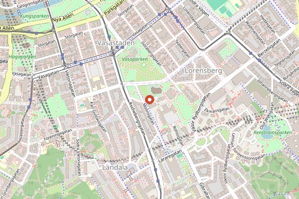 Map showing Bar La Lune in Gothenburg