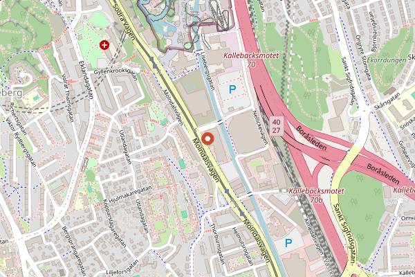 Map showing Hoze in Gothenburg