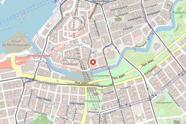 Map showing Nefertiti in Gothenburg
