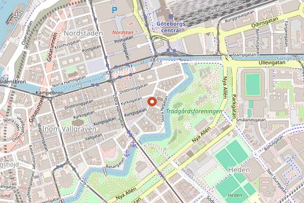 Map showing OT in Gothenburg