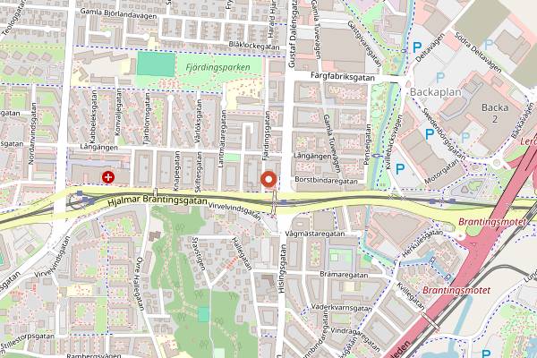 Map showing Kville Saluhall in Gothenburg