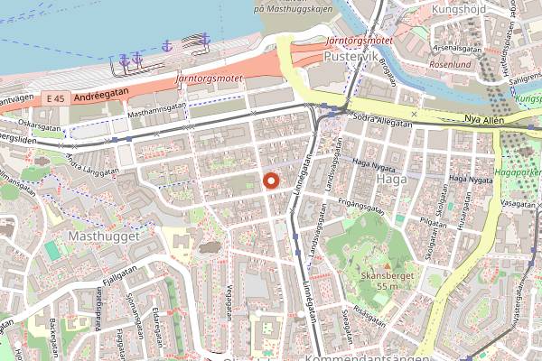 Map showing Saluhall Briggen in Gothenburg