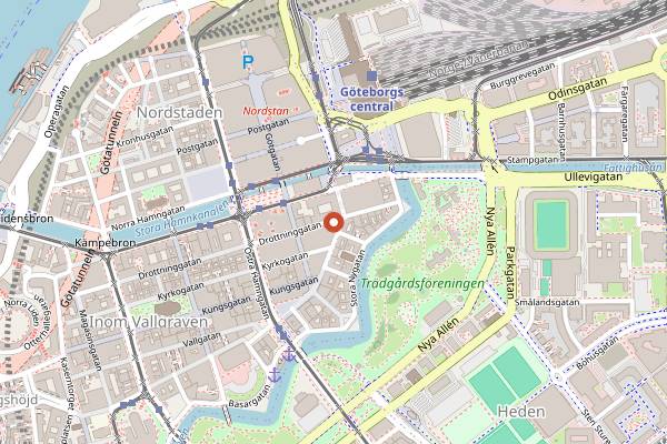 Map showing Baren pa Friheten in Gothenburg