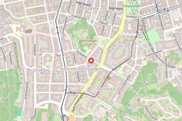 Map showing Human in Gothenburg