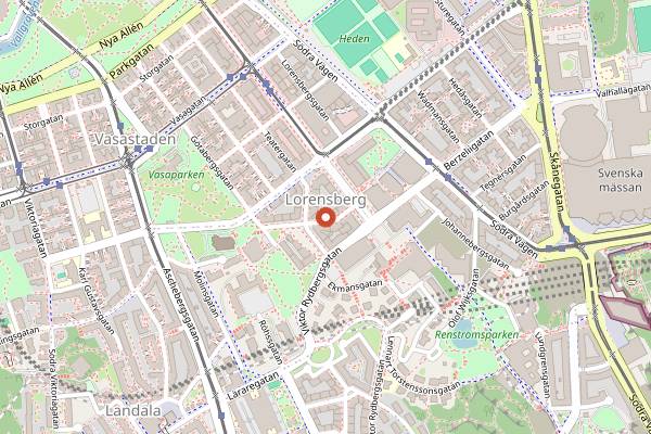 Map showing Restaurang Natur in Gothenburg