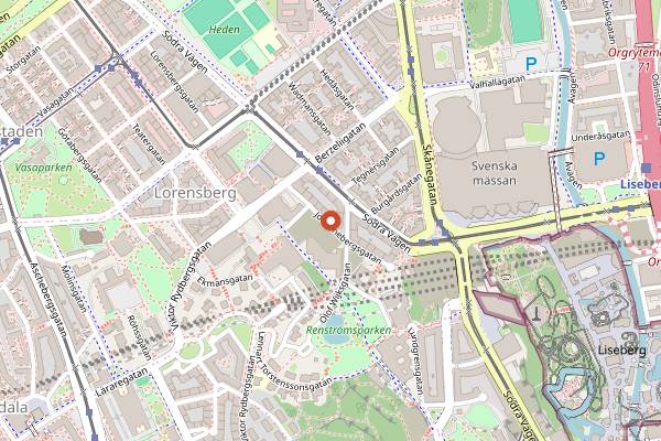 Map showing SK Mat och Manniskor in Gothenburg