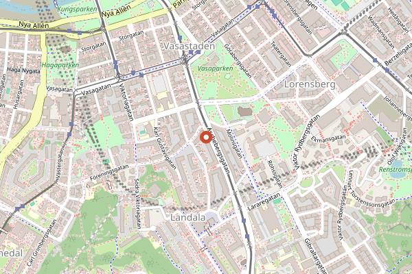 Map showing Trattoria La Strega in Gothenburg