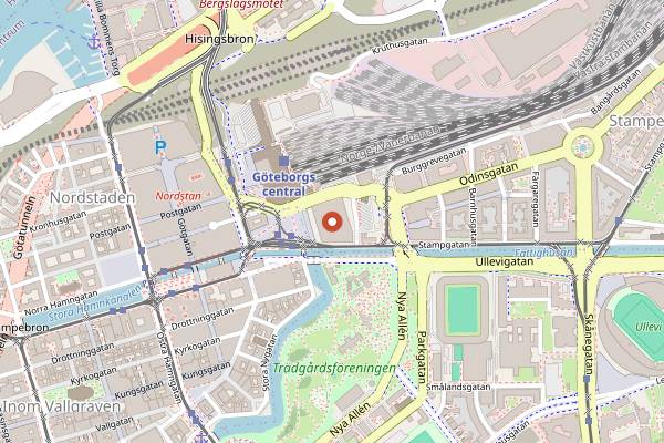 Map showing VRA in Gothenburg