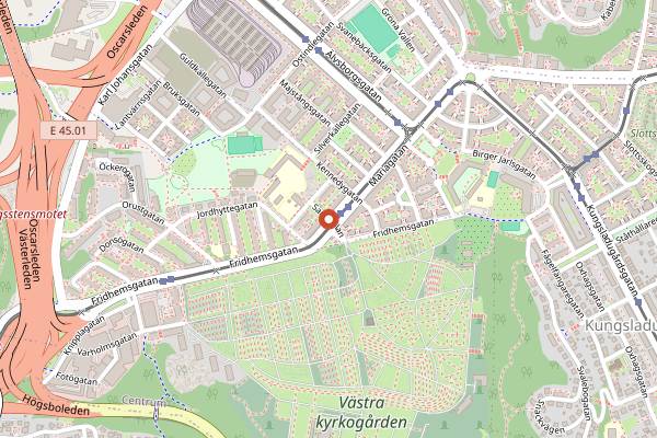 Map showing Hermanos Tacokiosk in Gothenburg