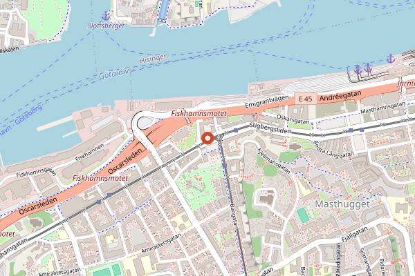 Map showing Moreno Pizza in Gothenburg