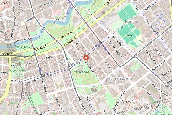 Map showing Vinbaren in Gothenburg