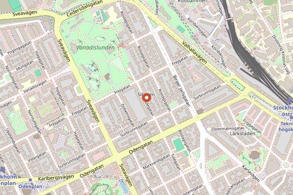 Map showing Svedjan Bageri in Stockholm