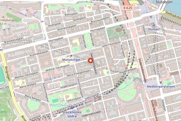 Map showing Side Track in Stockholm