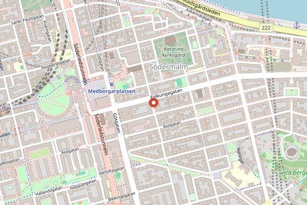 Map showing Soldaten Švejk in Stockholm