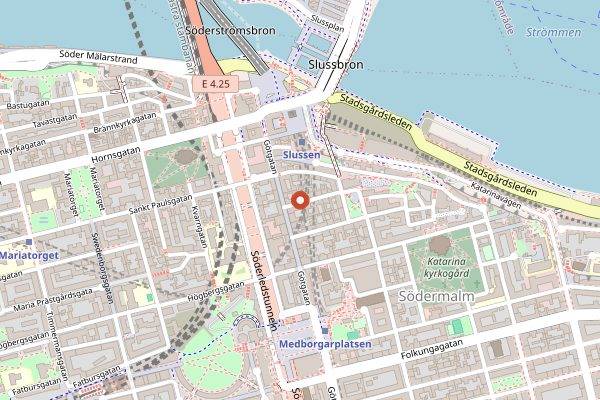 Map showing Omnipollos Hatt in Stockholm