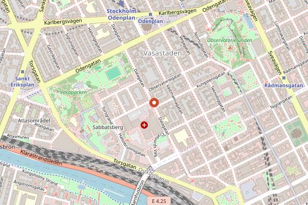 Map showing STHLM Brunch Club Vasastan in Stockholm