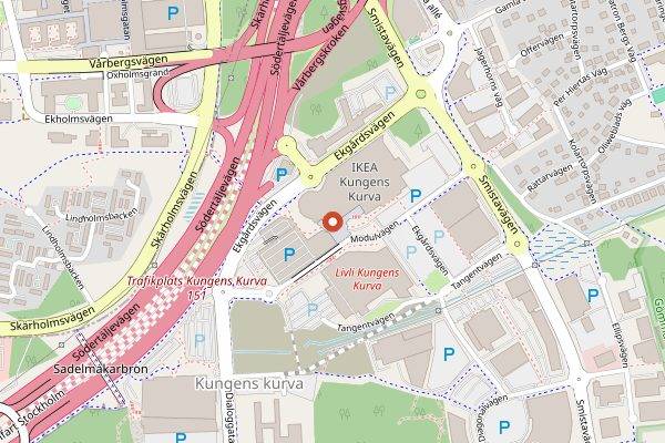 Map showing IKEA Restaurant Kungens Kurva in Stockholm