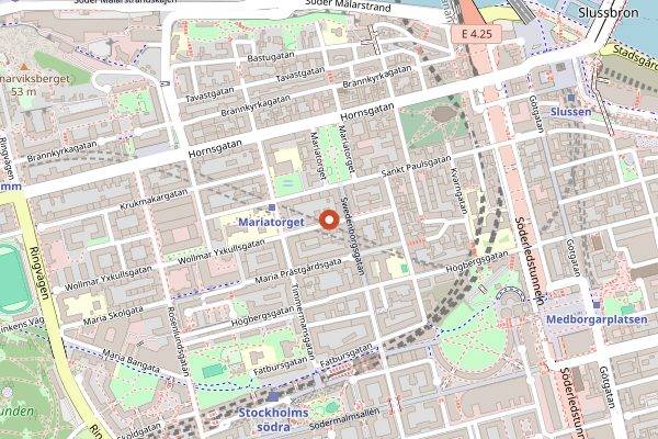 Map showing Drop Coffee in Stockholm
