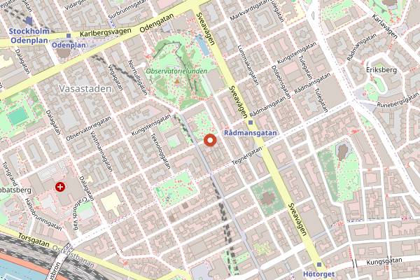 Map showing Gast in Stockholm