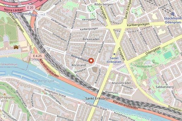Map showing Lillebrors Bageri in Stockholm
