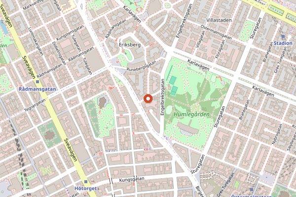 Map showing Cafe Saturnus in Stockholm