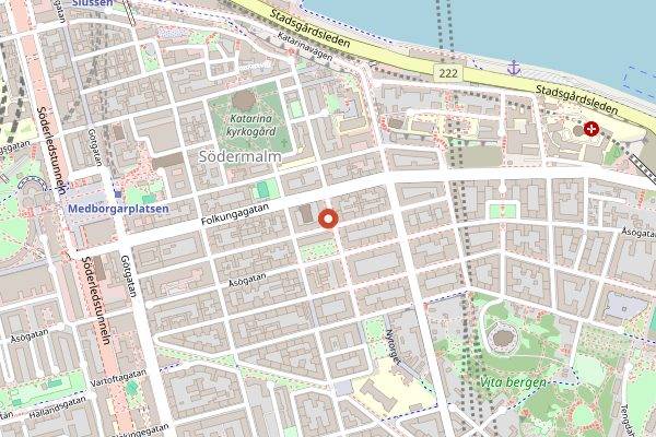 Map showing Meatballs for the People in Stockholm