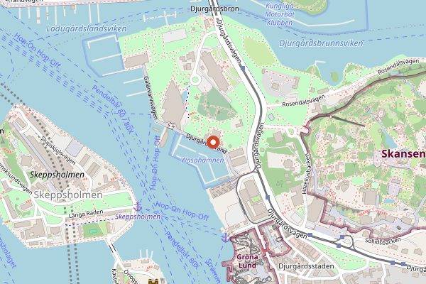 Map showing Spritmuseum Restaurant in Stockholm
