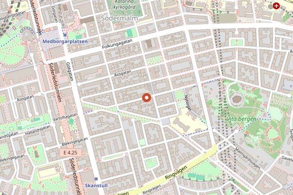 Map showing Tehuset Java in Stockholm