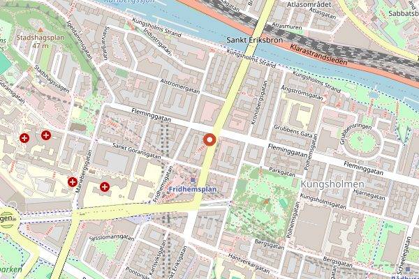 Map showing Thelins Konditori in Stockholm
