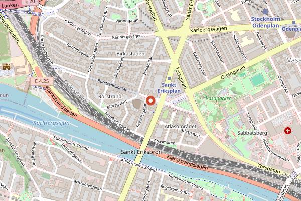 Map showing Trattoria Corazza in Stockholm